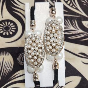 Elegant Pearl and Crystal Hair Ties